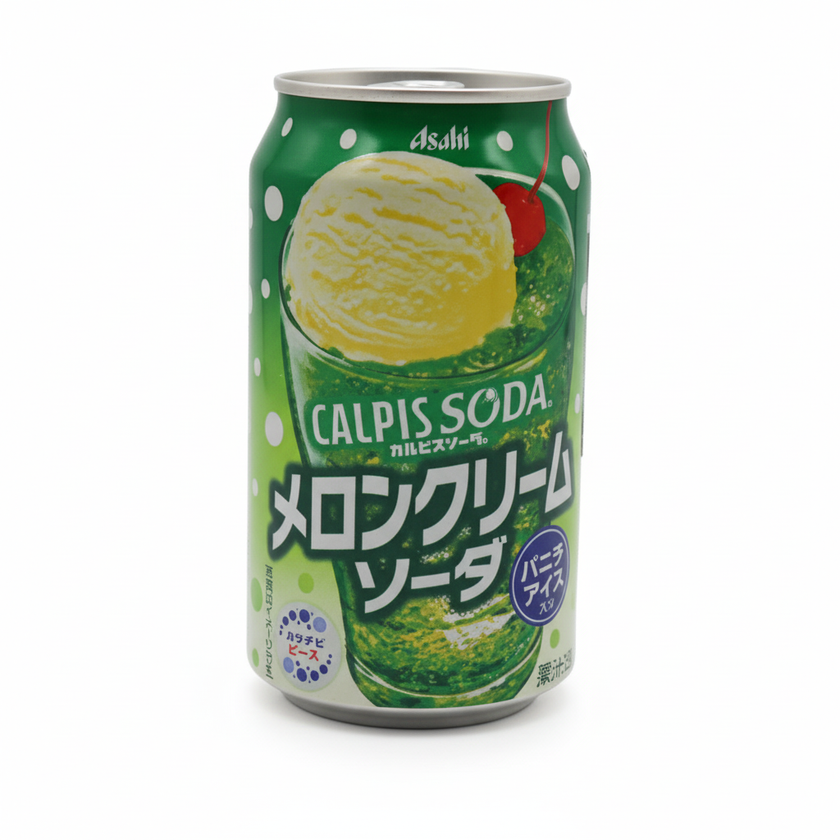 Calpis Soda Melon Cream Soda Can (Probiotic Melon Soda Drink)