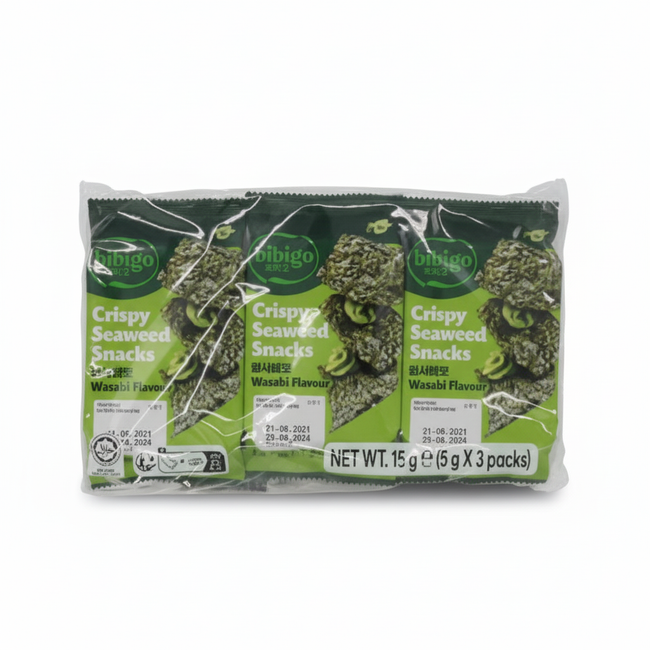Bibigo 韓国のり　わさび味　5g x 3袋