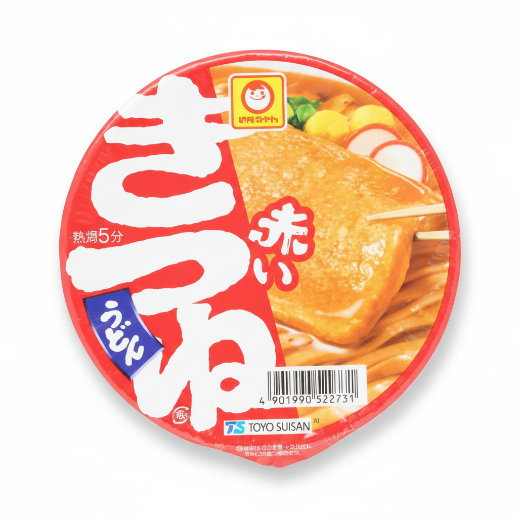 Maruchan Akai Kitsune Udon (Udon Cup Noodles with Deep-Fried Tofu)