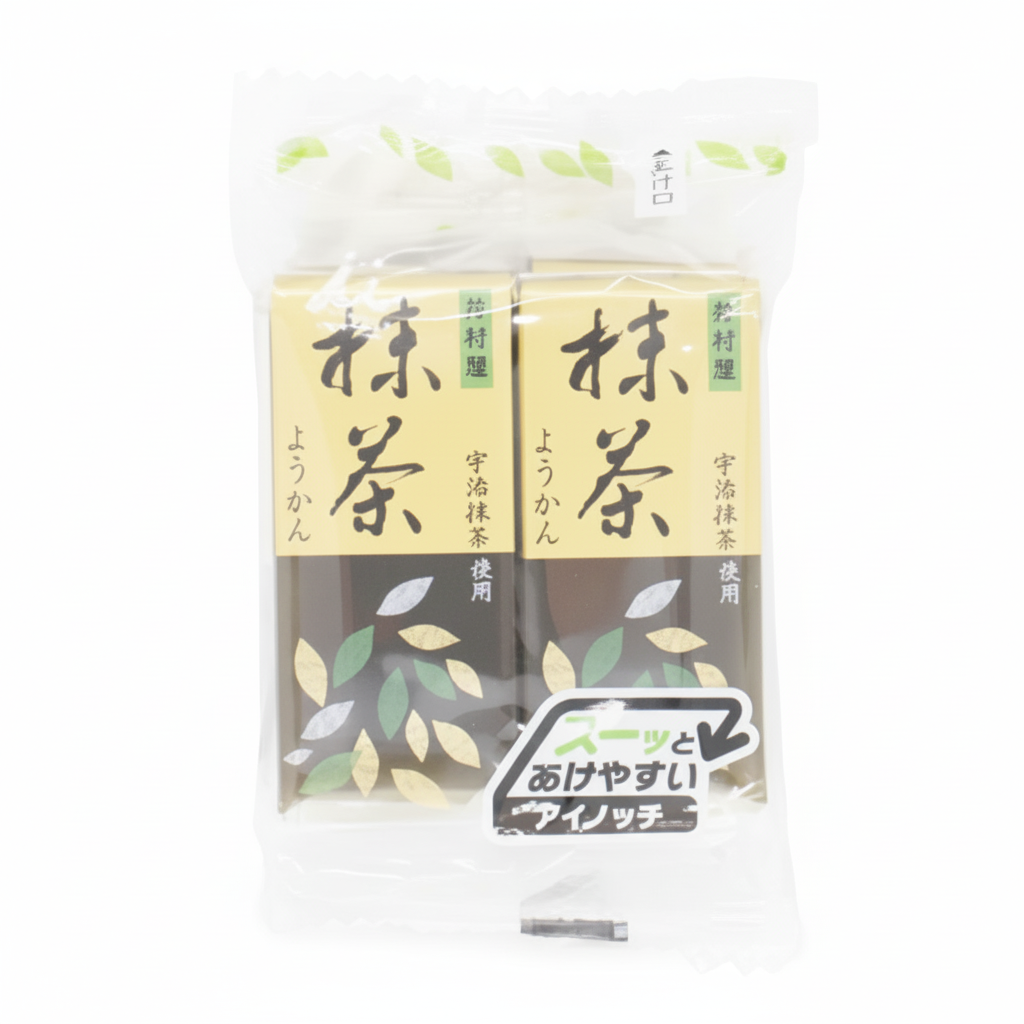 Mini Yokan Matcha (Sweet Azuki Bean Jelly with Matcha Flavor)