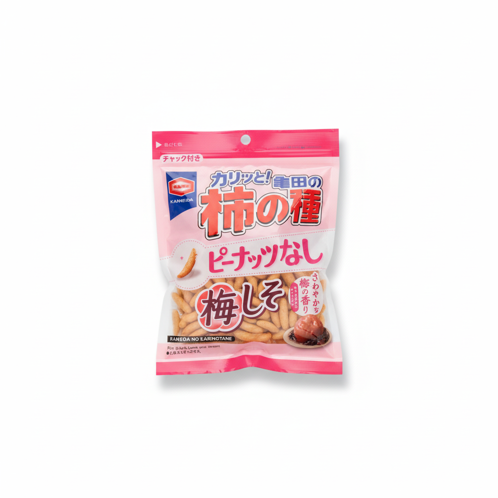 Kameda No Kaki No Tane Peanut Nashi Ume Shiso (Pickled Plum Flavored Rice Crackers without Peanuts)