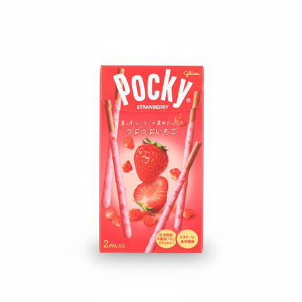 Pocky Tsubu Tsubu Ichigo (Strawberry Chocolate-Covered Pretzel Sticks)
