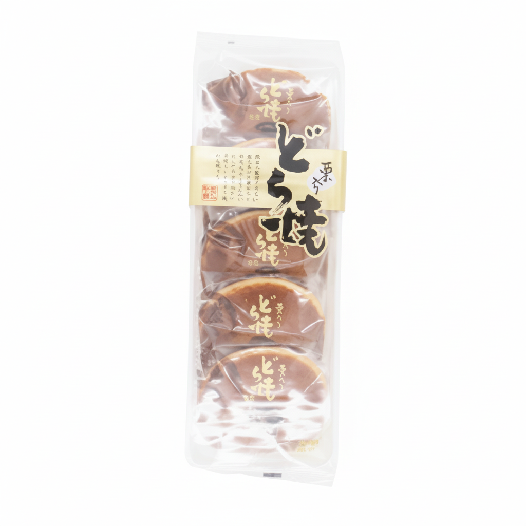 Kuri Iri Dorayaki (Red Bean Paste Sandwiched by Japanese Pancake with Chestnuts)