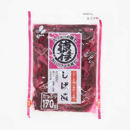 Toku Ichi Shibazuke (Pickled Cucumber & Aubergine with Red Shiso Leaves)