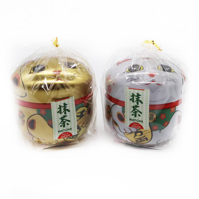 菱和園　招き猫缶入り　宇治抹茶30g　（ランダムに1点お届け）