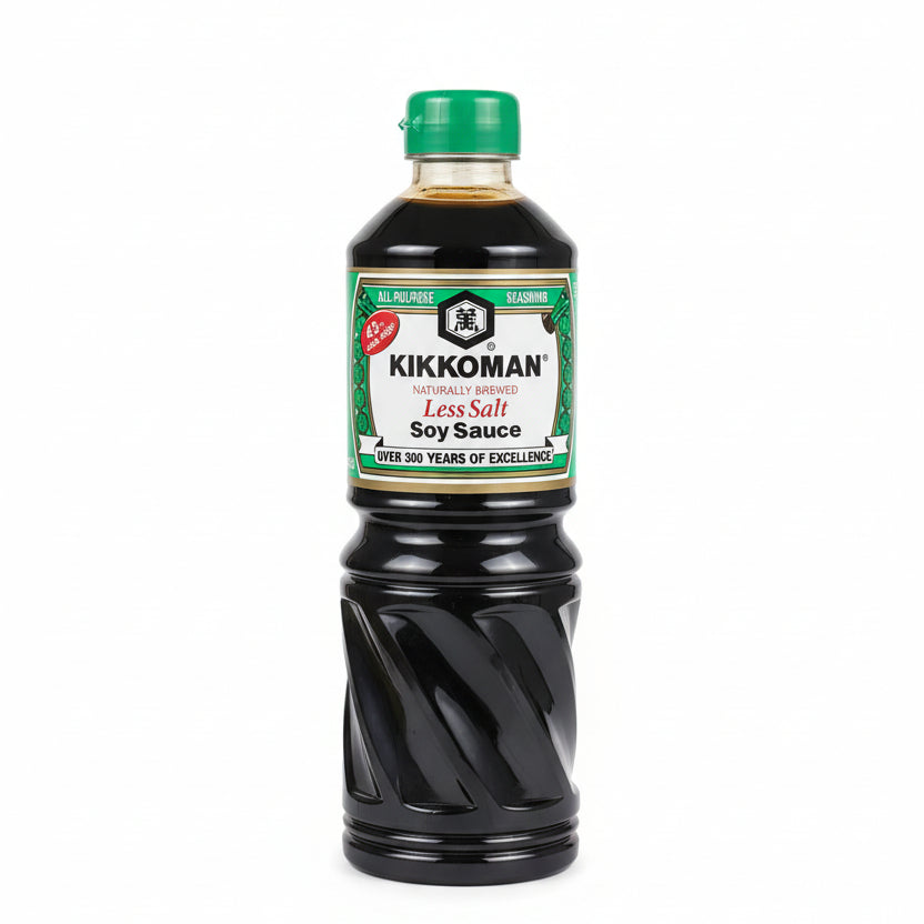 Kikkoman Less Salt Soy Sause Pet 975ml