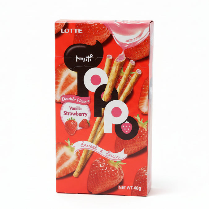 Toppo Choco Pretzel Sticks Vanilla - Strawberry Lotte