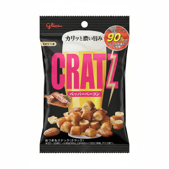 Glico Cratz Pepper Bacon Flavor Crunchy Pretzels