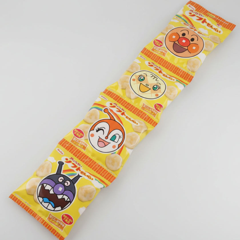 Anpanman Soft Rice Crackers 4-Pack