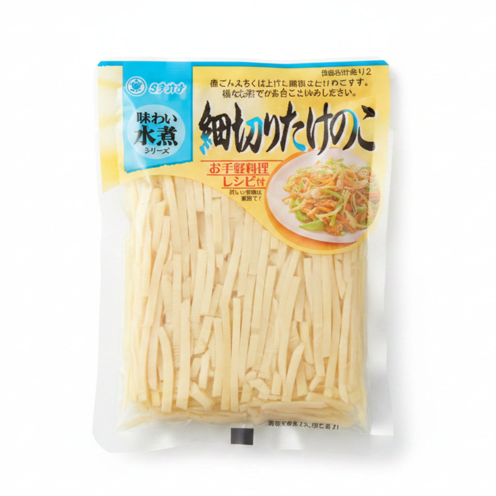 Hosogiri Takenoko Mizuni (Sliced Boiled Bamboo Shoots)