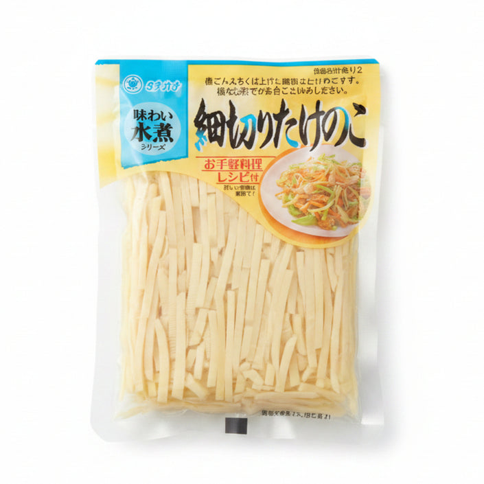 Hosogiri Takenoko Mizuni (Sliced Boiled Bamboo Shoots)