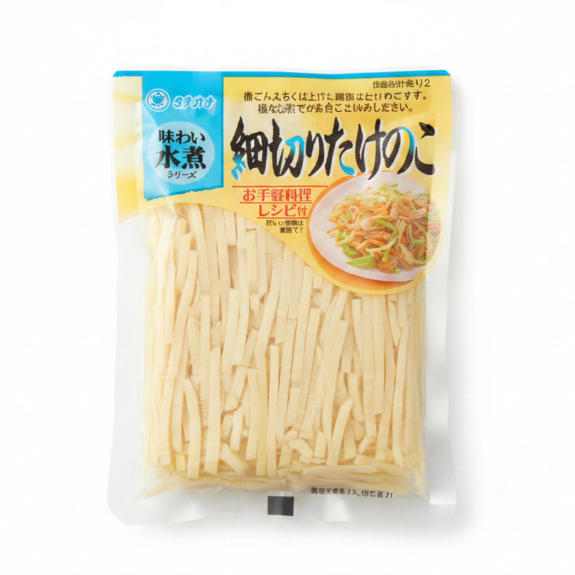 Hosogiri Takenoko Mizuni (Sliced Boiled Bamboo Shoots)