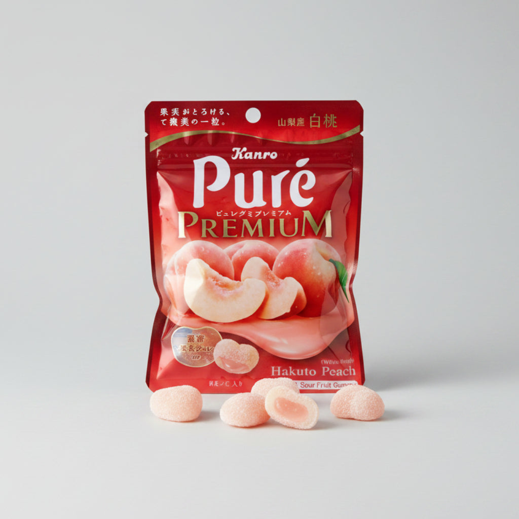 Kanro Pure Gummy Premium Peach 54g