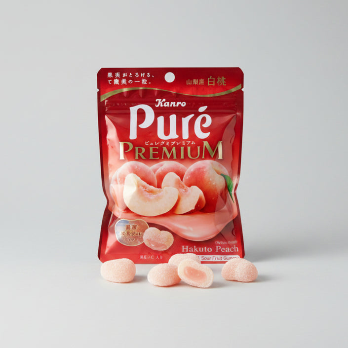 Kanro Pure Gummy Premium Peach 54g