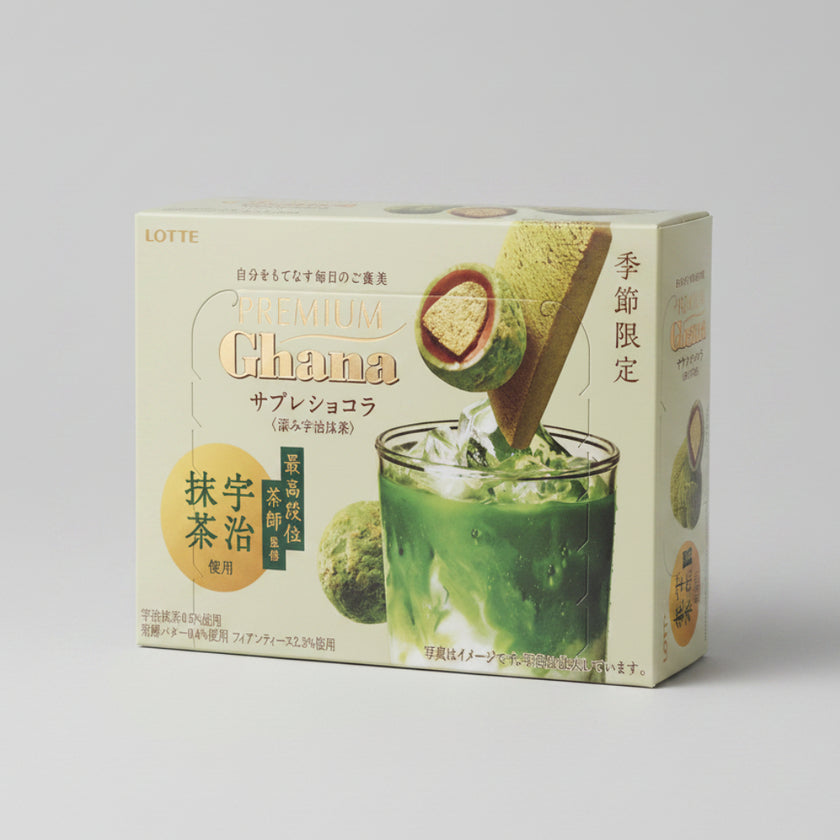 Lotte Premium Ghana Matcha Chocolate Sable 49g