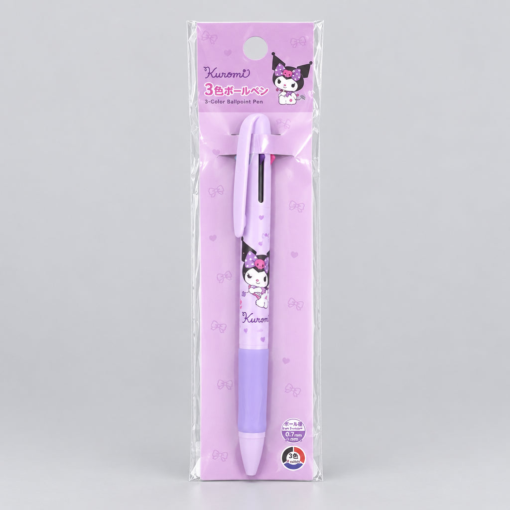 Sanrio 3-Colour Ballpoint Pen Kuromi 0.7mm