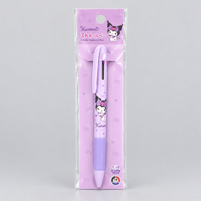 Sanrio 3-Colour Ballpoint Pen Kuromi 0.7mm