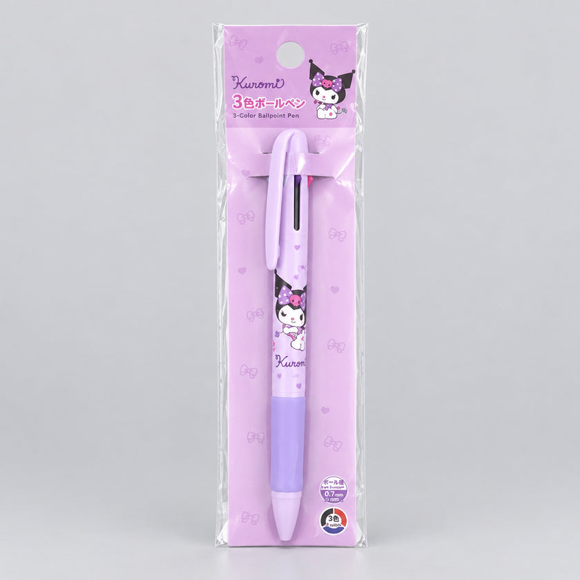 Sanrio 3-Colour Ballpoint Pen Kuromi 0.7mm